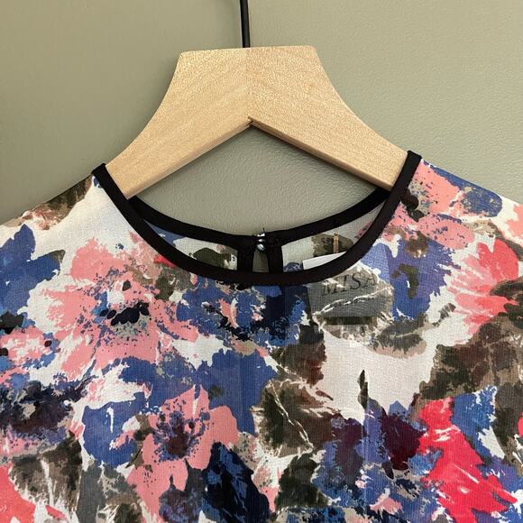 NWT Misa Los Angeles Juliana Dress Size XS Floral Pleated Chiffon Colorful Sheer - Picture 8 of 16